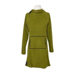 Melanzana Micro Grid Fleece Dress Hoodie
